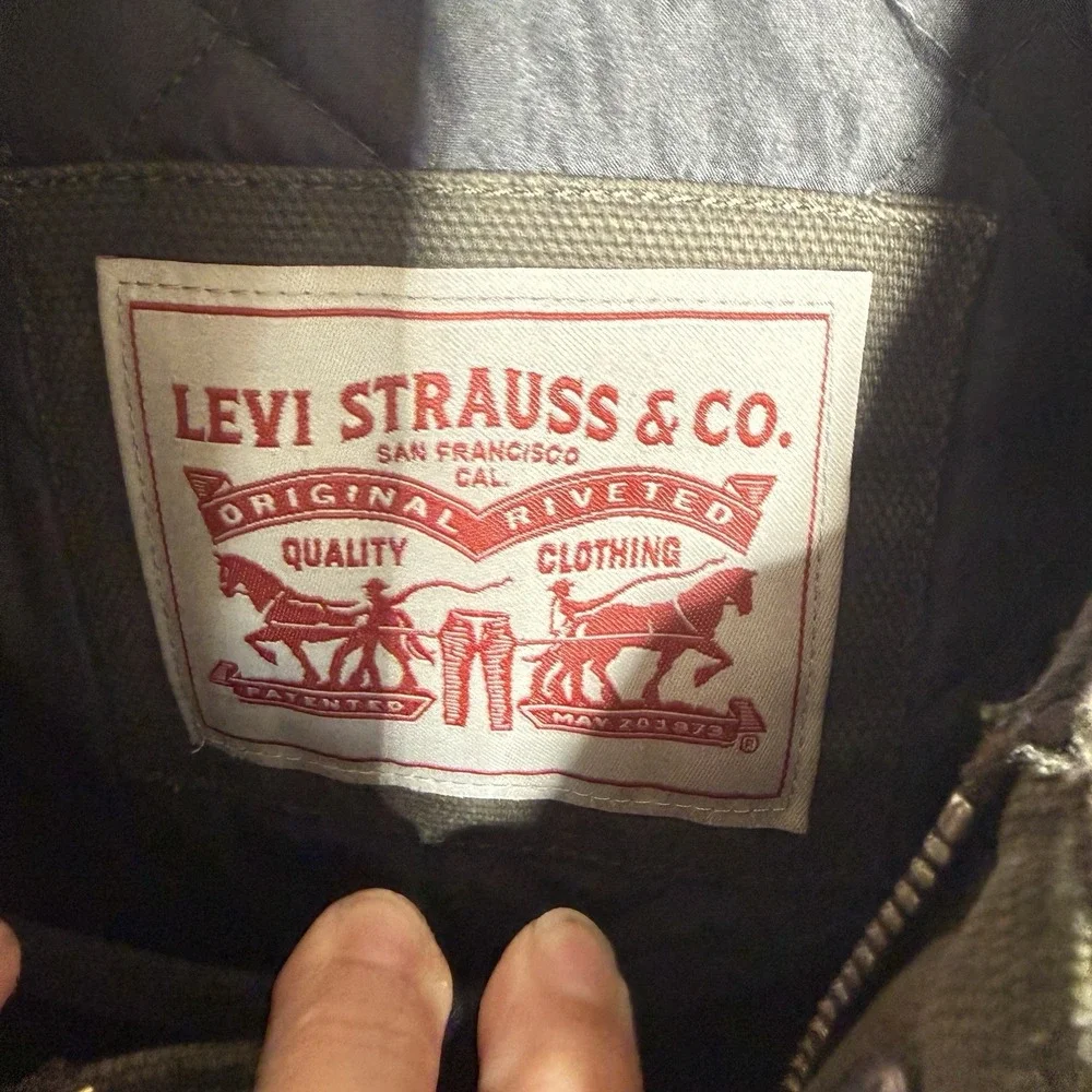 Levi's Trucker Sherpa Lined Jacket Men XL Hoodie Full-Zip Snap Green NWT